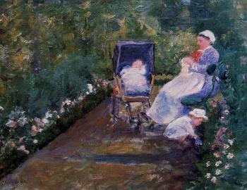 瑪麗 史帝文森 卡薩特 在花園裡的孩子
